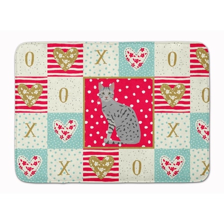 Carolines Treasures 19 x 27 in. Egyptian Mau Cat Love Machine Washable Memory Foam Mat CK5760RUG